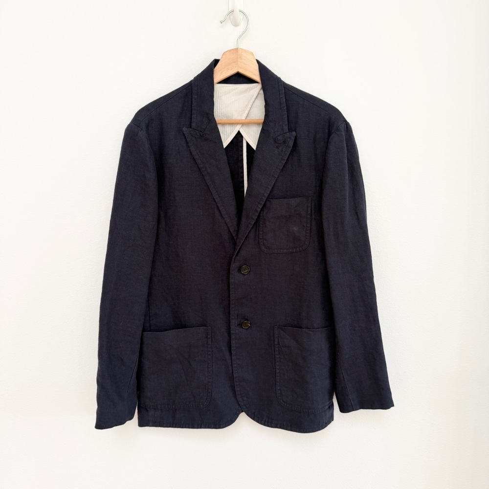 Alex Mill Navy Linen Blazer